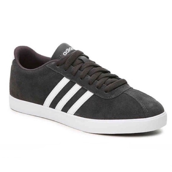 adidas grand court grey suede